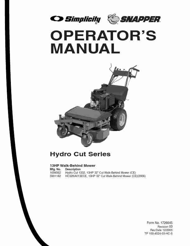 Snapper Lawn Mower 13HP-page_pdf